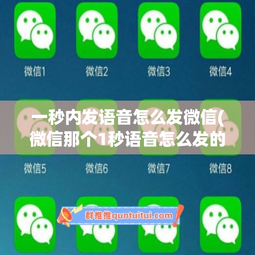 一秒内发语音怎么发微信(微信那个1秒语音怎么发的)