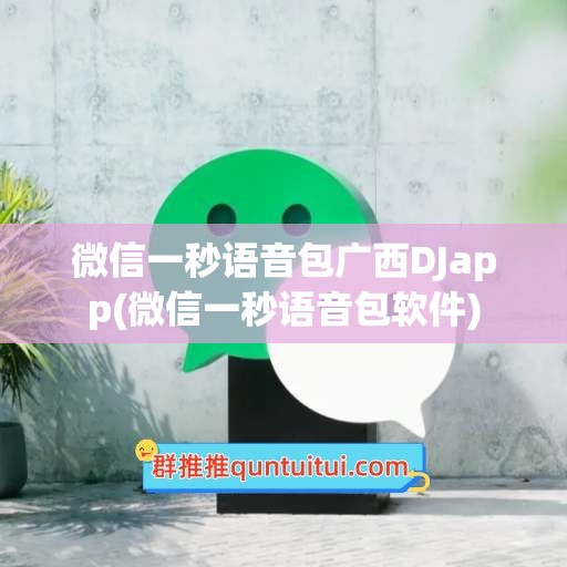 微信一秒语音包广西DJapp(微信一秒语音包软件)