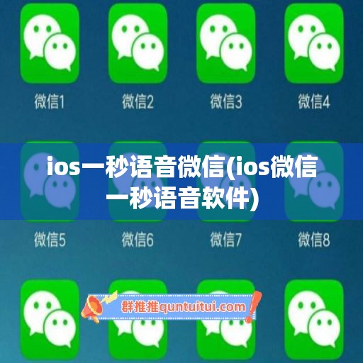 ios一秒语音微信(ios微信一秒语音软件)