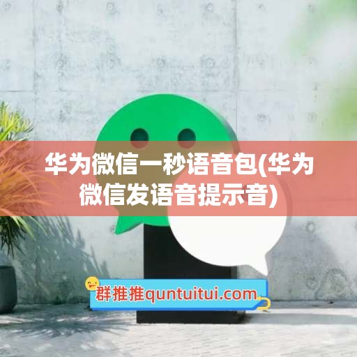 华为微信一秒语音包(华为微信发语音提示音)