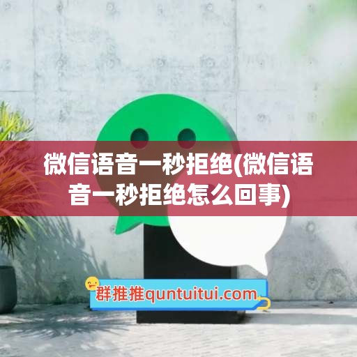 微信语音一秒拒绝(微信语音一秒拒绝怎么回事)