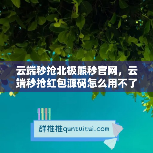 云端秒抢北极熊秒官网，云端秒抢红包源码怎么用不了