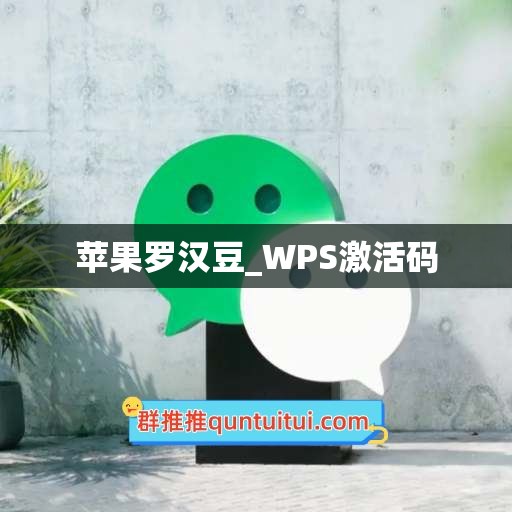 苹果罗汉豆_WPS激活码