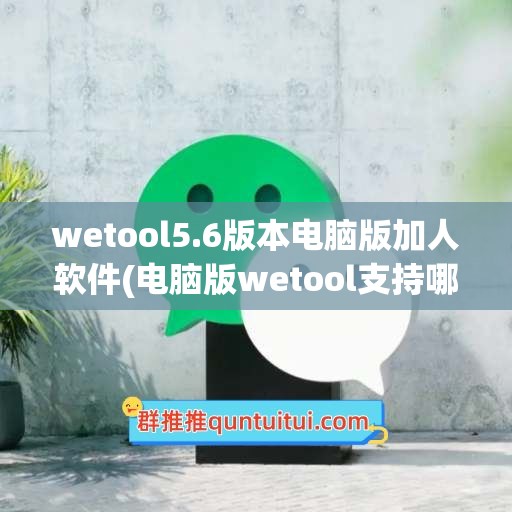 wetool5.6版本电脑版加人软件(电脑版wetool支持哪个版本的微信)