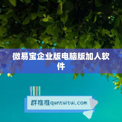 微易宝企业版电脑版加人软件