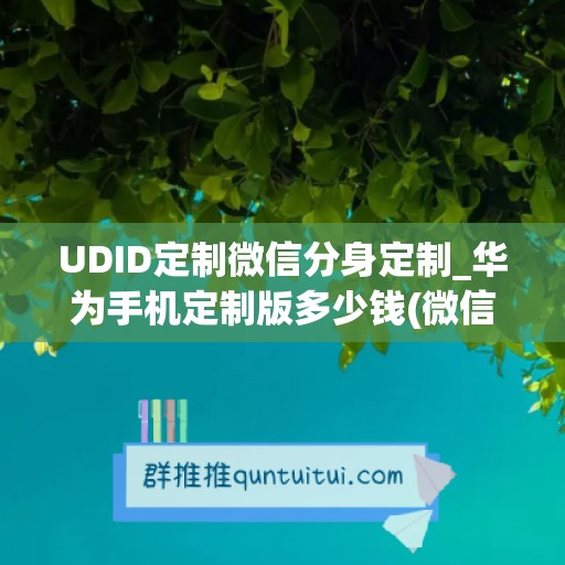 UDID定制微信分身定制_华为手机定制版多少钱(微信 华为定制版)