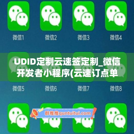 UDID定制云速签定制_微信开发者小程序(云速订点单下载)