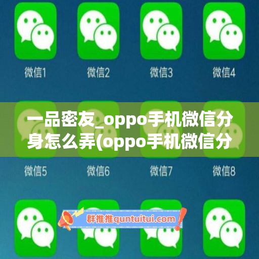 一品密友_oppo手机微信分身怎么弄(oppo手机微信分身怎么搞)