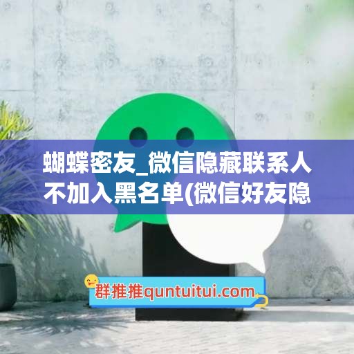 蝴蝶密友_微信隐藏联系人不加入黑名单(微信好友隐藏而不是拉黑功能设置)